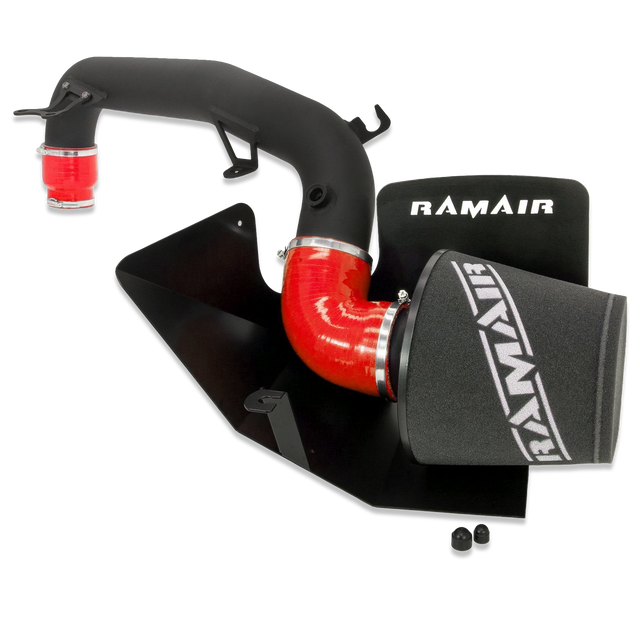 Red Ramair Cone Foam Air Filter Heat Shield & Hard Pipe Induction Kit Ford Focus RS MK3 2.3 Ecoboost C43