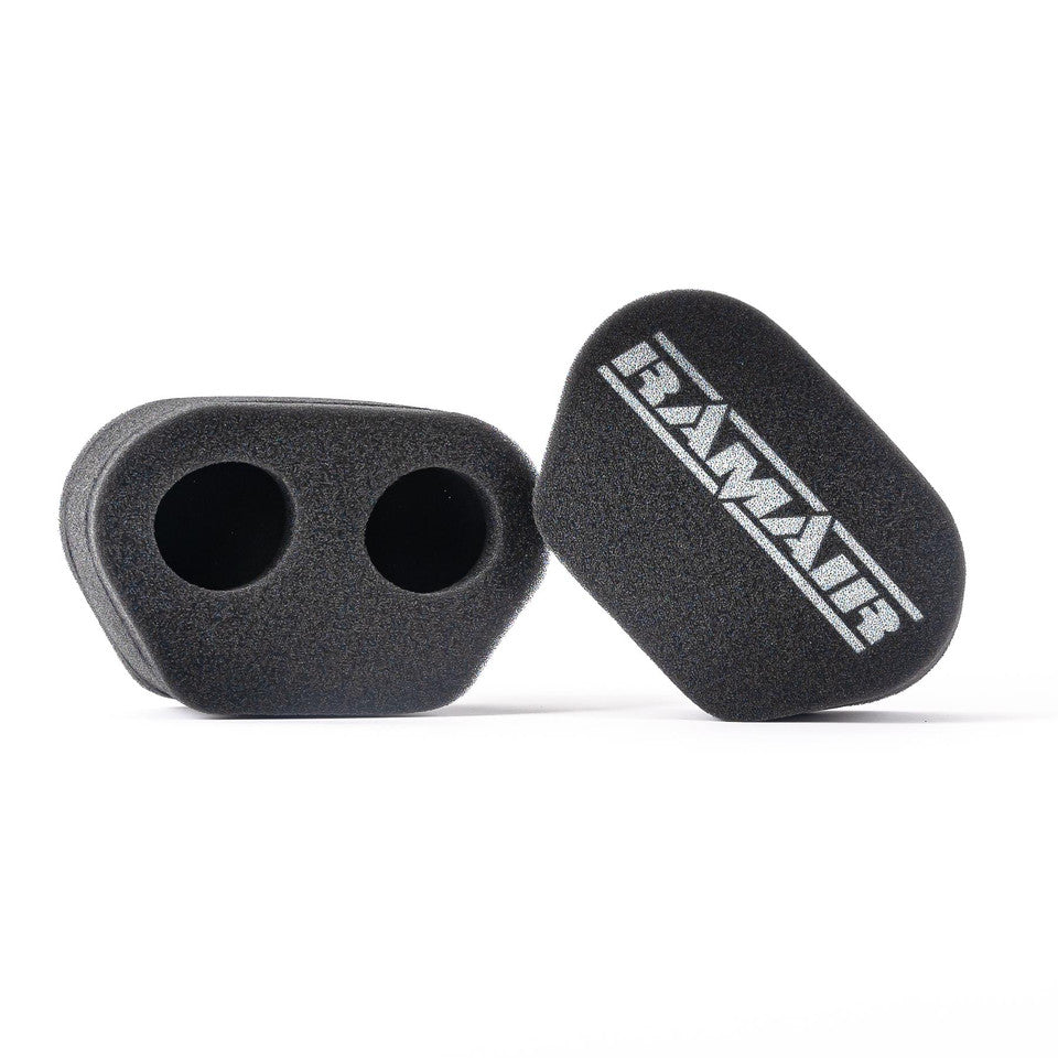 Ramair - 2x Twin Inlet Motorcycle Carb Sock Foam Air Filter - 74mm