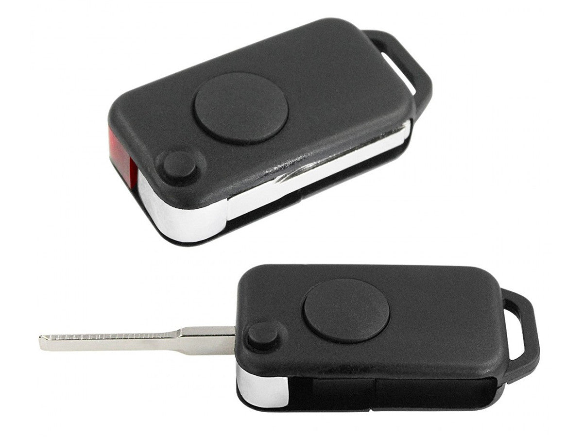 Guscio Chiave Telecomando 1 Tasto con Lama HU64 Batteria In Custodia Senza Transponder Per Mercedes Benz Classe A B C E S