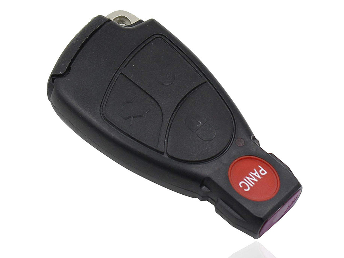 Guscio Chiave Telecomando 3 Tasti Baule più tasto Panic con Lama HU64 Batteria In Custodia Senza Transponder Per Mercedes