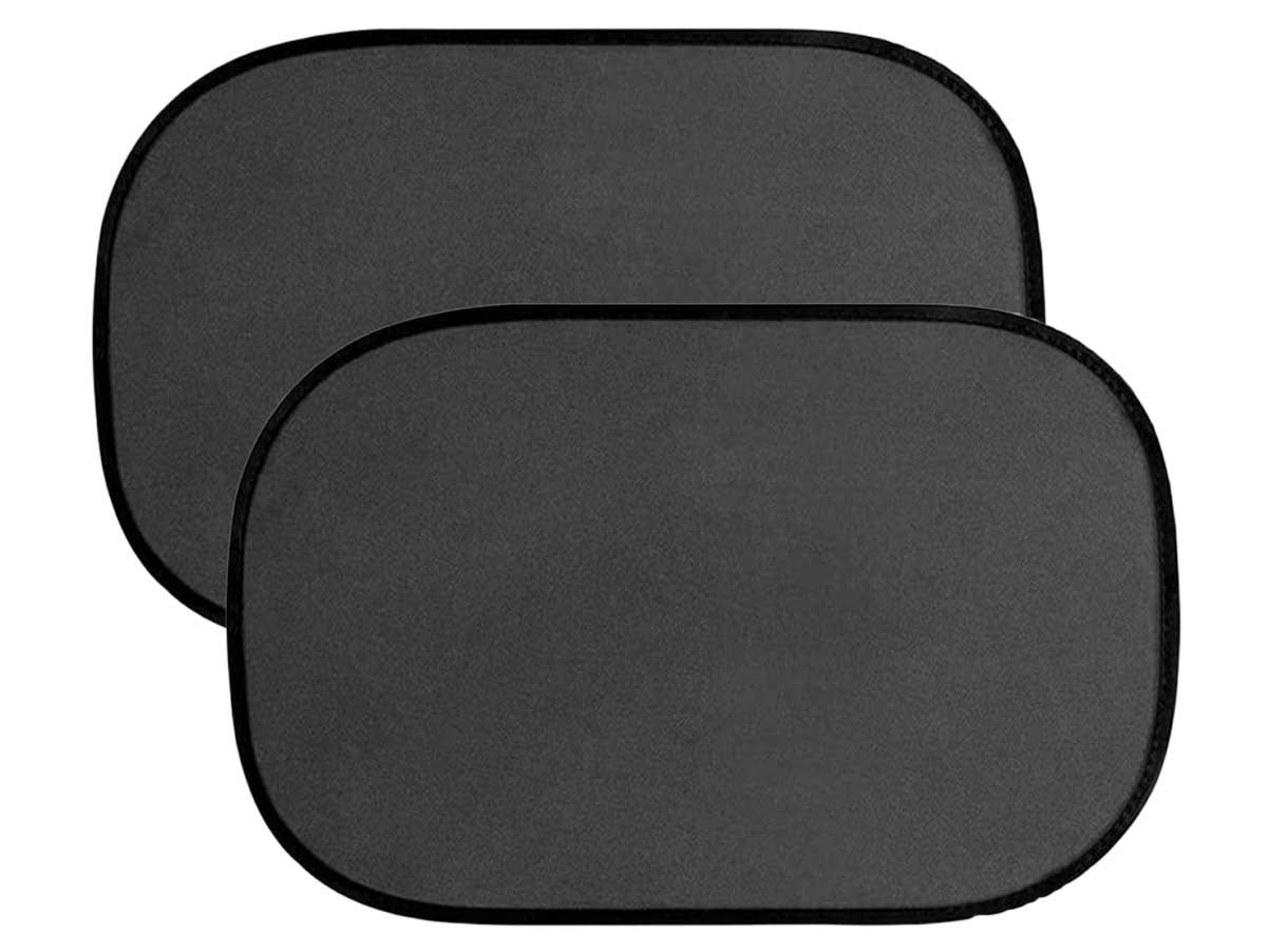 2 Pezzi Tendina Parasole Laterale Auto 44X38cm Nero