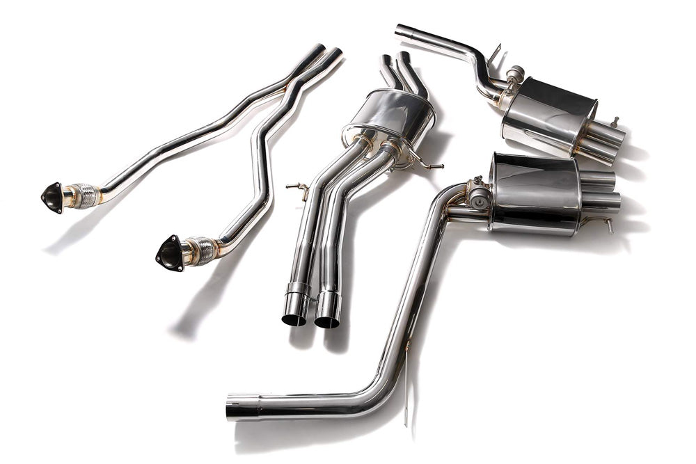 VR ARMYTRIX Stainless Steel Valvetronic Catback Exhaust System with Wireless Remote Audi RS4 B8 4.2 V8 2013-2015