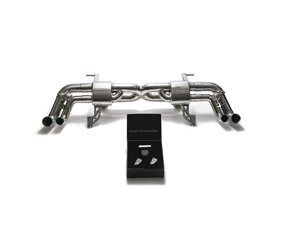 VR ARMYTRIX Stainless Steel Valvetronic Exhaust System Dual Carbon Tips Audi R8 V10 MK1 Coupe | Spider 2009-2012