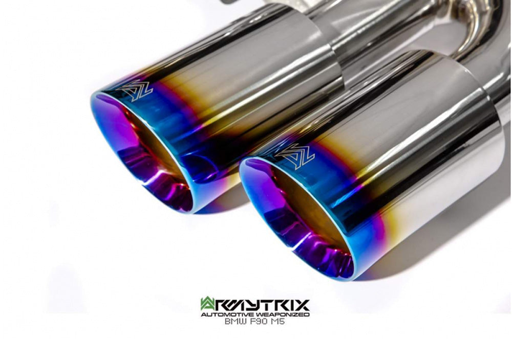 ARMYTRIX Stainless Steel Valvetronic Catback Exhaust Quad Carbon Tips BMW M5 F90 2018-2022 CLEARANCE