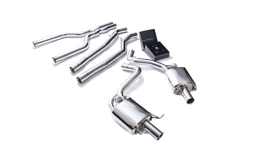 VR ARMYTRIX Ceramic Coated Sport-Cat Main Downpipe w/200 cpsi Catalytic Converters Porsche Cayenne S 2.9L 2018-2020