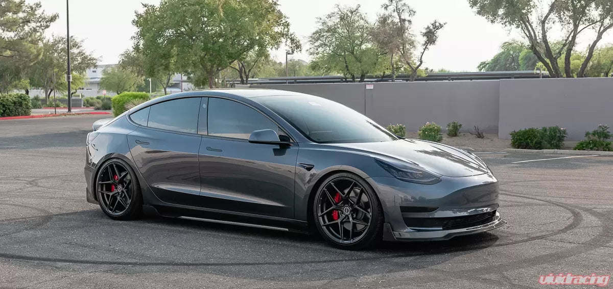 VR Aero Gloss Carbon Fiber Side Skirts Tesla Model 3