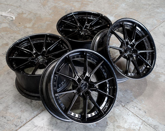 VR Forged D11 2PC Wheel Package 20x9.5 21x12 5x112 Gloss Black