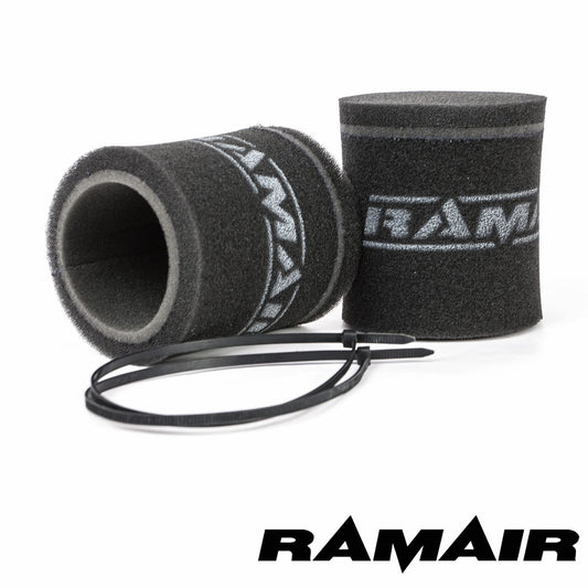 Ramair 2x Single Inlet Motorcycle Carb Sock Foam Air Filter 92mm - MS-002