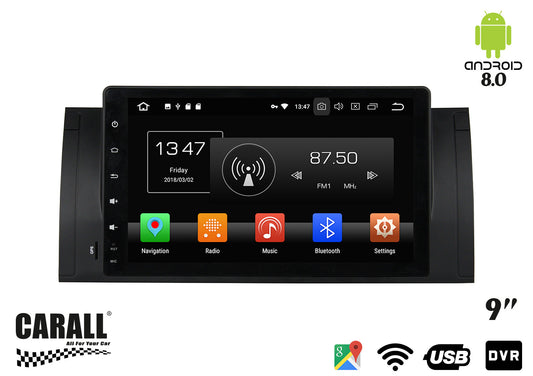 Autoradio Android 8,0 BMW E39 GPS DVD USB SD WI-FI Bluetooth Navigatore