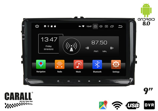 Autoradio Android 8,0 VW Passat GPS DVD USB SD WI-FI Bluetooth Navigatore