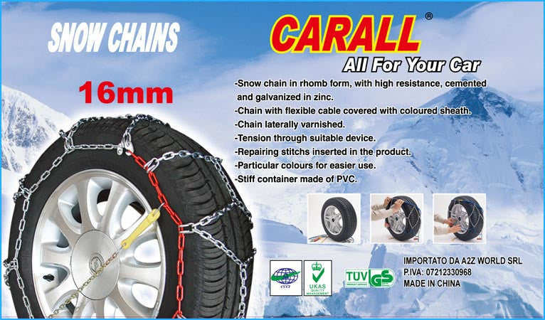 Catene Da Neve A Rombo 16mm Per SUV 4X4 Furgone Camper Gruppo 240 CARALL