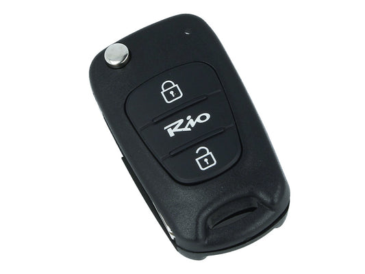 Guscio Chiave Telecomando 3 Tasti con Lama TOY48 Batteria Su Circuito Senza Transponder Per Kia Sportage Rio Picanto