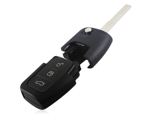 Guscio Chiave Telecomando con 3 Tasti Pieghevole Senza Elettronica Transponder Lama HU101 Per Ford Focus Mondeo