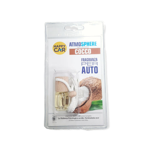 Happy Car Profumatore auto con tappo in legno fragranza Cocco 4,5 ml