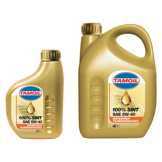 OLIO MOTORE PER AUTOVETTURE 'TAMOIL 100% SINT' 5W40 - lt. 1