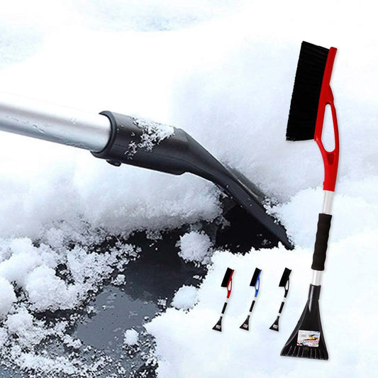 Raschietto per Ghiaccio con Spazzola da Neve 2 in 1 con Manico Ergonomico e Impugnatura per Auto SUV Lungezza 71cm Colore Assort