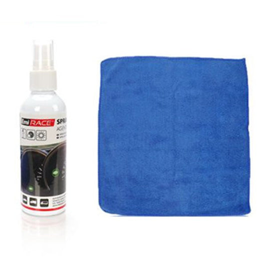 Spray Detergente Cruscotto Auto 100ml + Panno In Microfibra 29X29cm