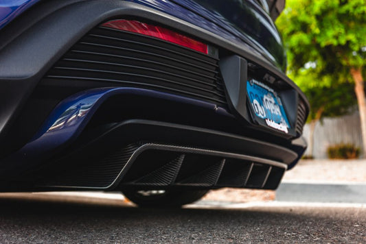 VR Aero Carbon Fiber Rear Diffuser Porsche Taycan Turbo | Turbo S