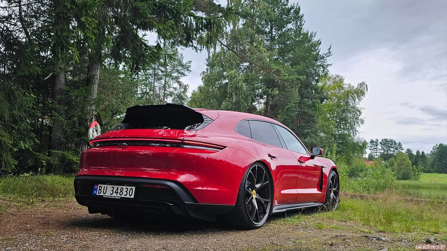 VR Aero Carbon Fiber Rear Diffuser Porsche Taycan Turbo | Turbo S