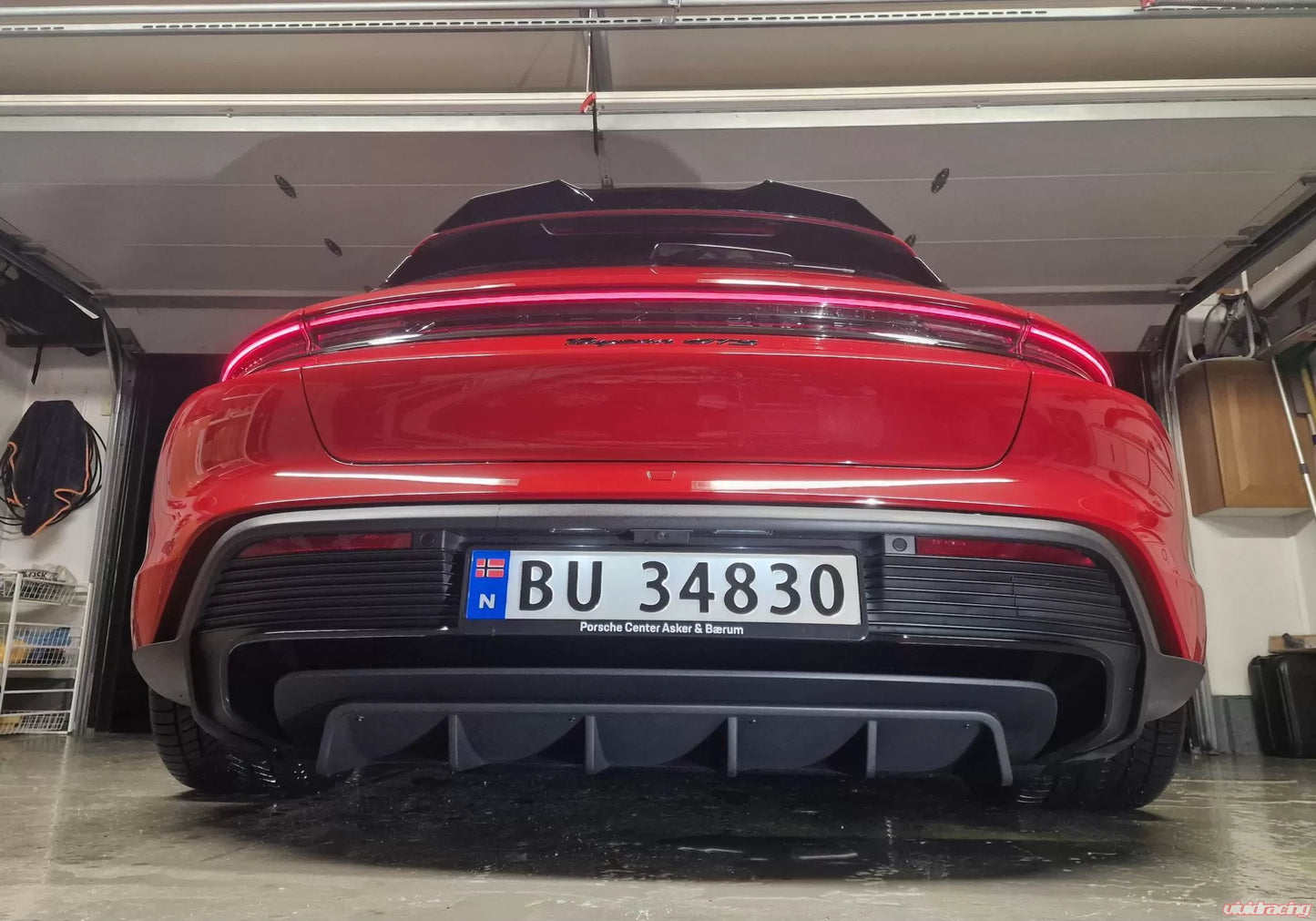 VR Aero Carbon Fiber Rear Diffuser Porsche Taycan Turbo | Turbo S